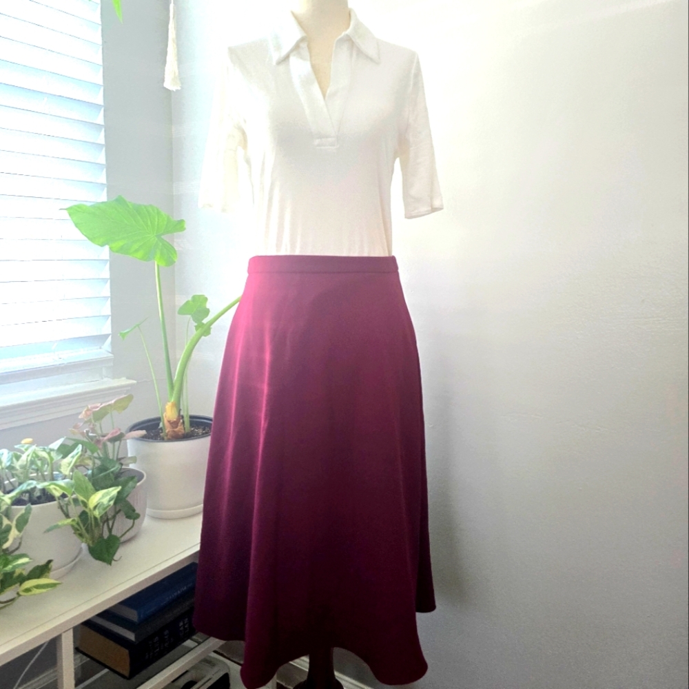 J.Crew Burgundy Skirt - Size 4 | NWOT